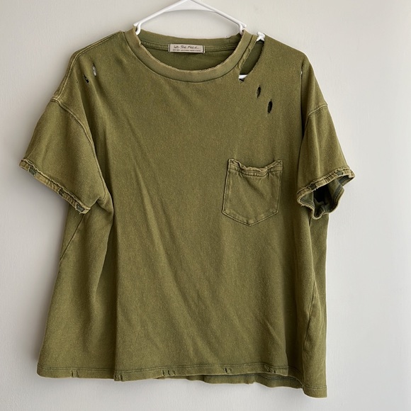 Free people Rubi Tee color beached military (olive)  XS - Picture 5 of 8